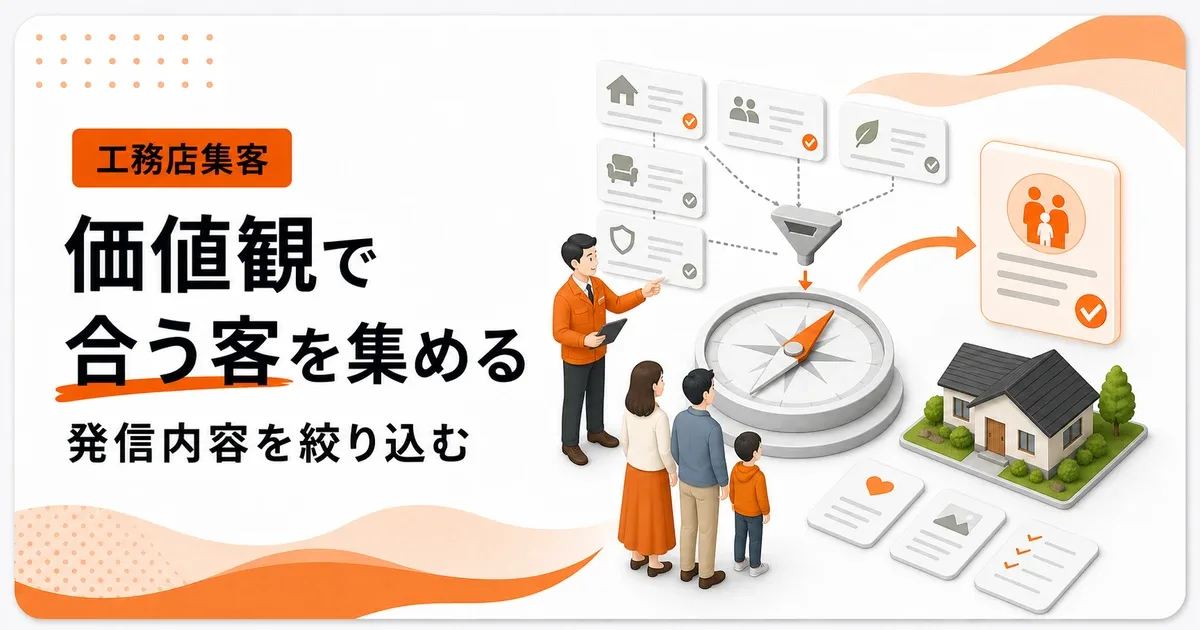 価値観が合う客を集める工務店は発信内容を絞る