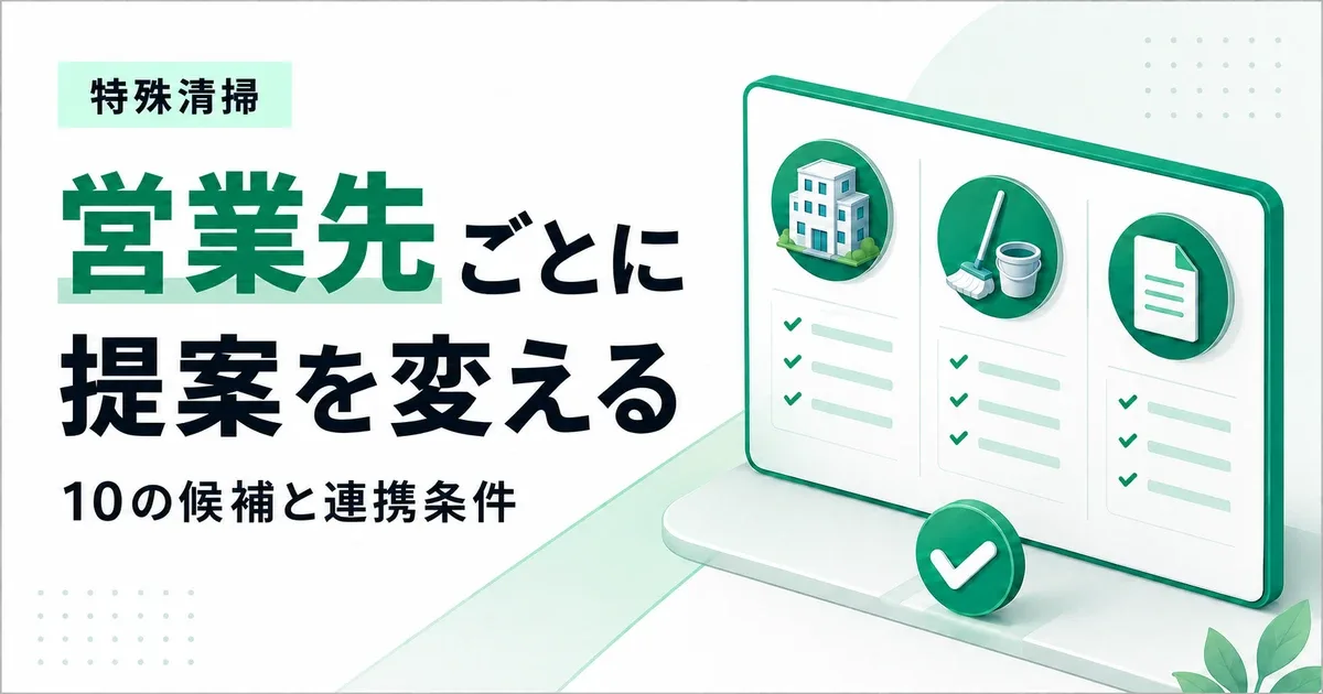 特殊清掃の営業先10選|提携候補の選び方と紹介を受ける準備