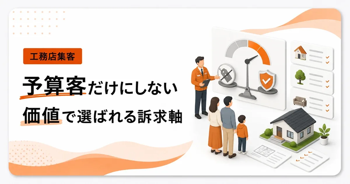 予算重視の客ばかり集まる工務店は訴求軸を見直す