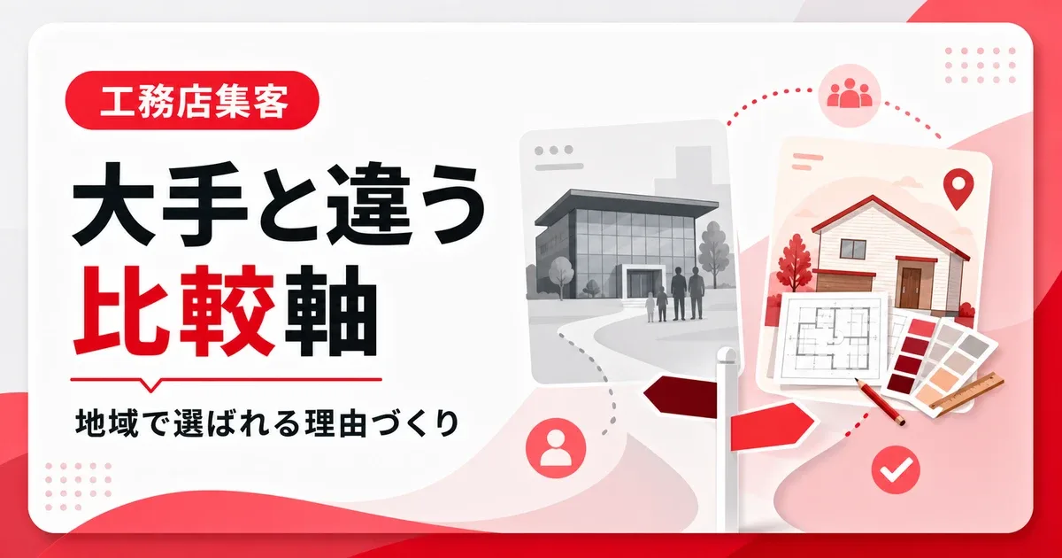 工務店が大手ハウスメーカーに勝てない時は比較軸を変える