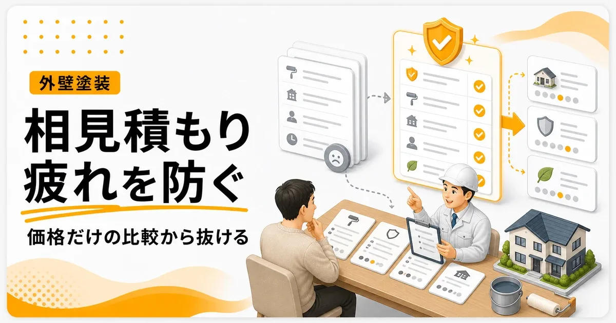 外壁塗装相見積もり疲弊は価格以外の判断材料を先に見せる