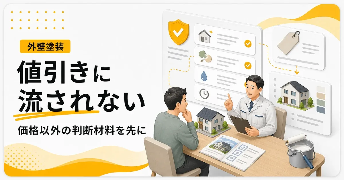 外壁塗装値引き交渉断り方仕組み化は価格以外の判断材料を先に見せる