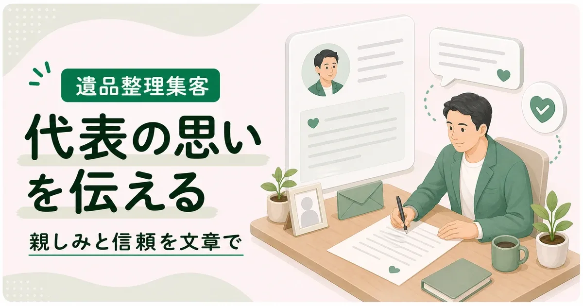 遺品整理代表の思い挨拶書き方はリアルな判断材料を文章で見せる