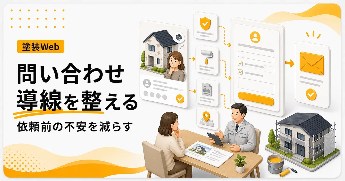 外壁塗装問い合わせ増やす導線は問い合わせ前の不安を減らす構成で改善する