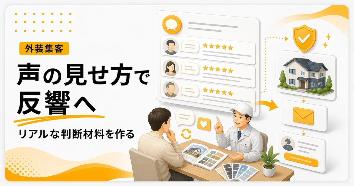 外壁塗装お客様の声見せ方反響率はリアルな判断材料を文章で見せる
